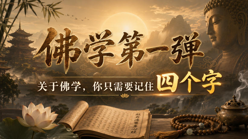 20260806122245621-e03d1d5f01fbc150f2a3e579032f4986 付费文章:佛学第一弹,关于佛学,你只需要记住四个字
