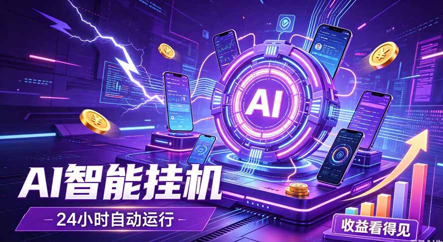 AI智能广告挂机,躺赚新模式 设备托管运行,解放双手持续变现-优优云创网