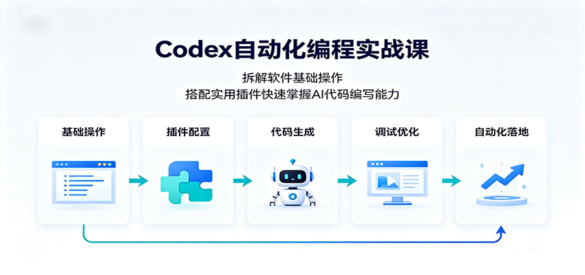 Codex自动化编程实战课:拆解软件基础操作,搭配实用插件快速掌握AI代码编写能力-优优云创网