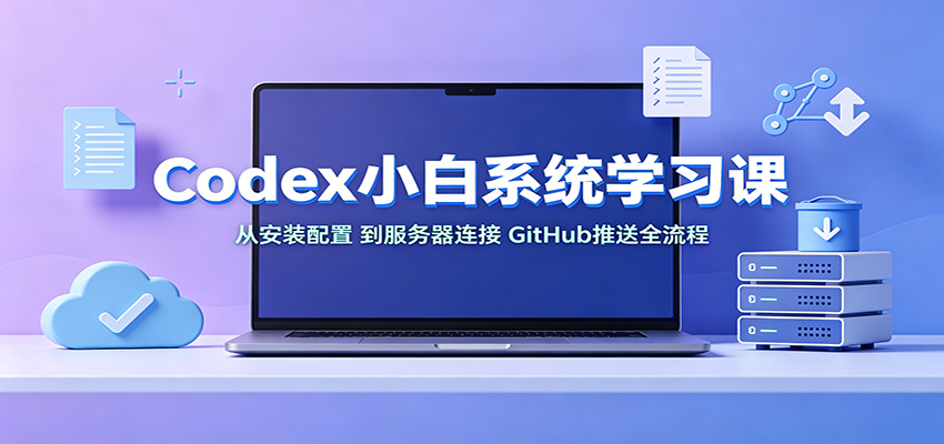 Codex小白系统学习课:小从安装配置,到服务器连接、GitHub推送全流程-优优云创网