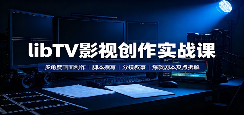libTV影视创作实战课：多角度画面制作，脚本撰写，分镜叙事，爆款剧本爽点拆解-优优云创网