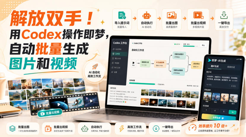 20260814141210575-361af18660cdb31bd8f746bb17d89d44 解放双手!用Codex操作即梦,自动批量生成图片和视频