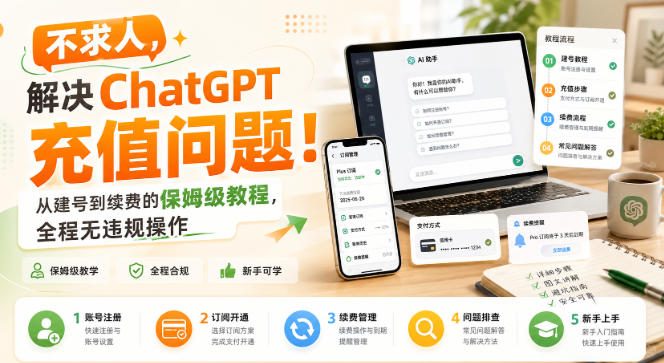 不求人，解决ChatGPT充值问题！从建号到续费的保姆级教程，全程无违规操作-优优云创网