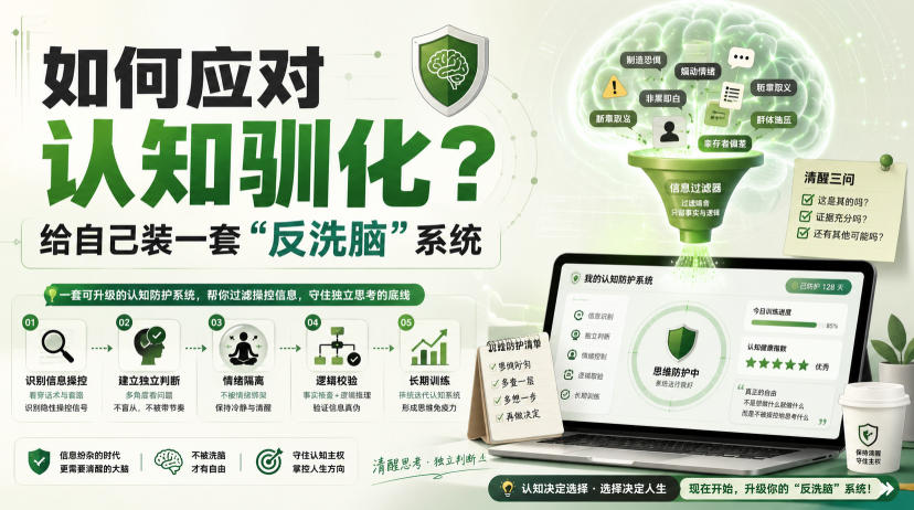 付费文章：如何应对认知驯化？给自己装一套“反洗脑”系统-优优云创网