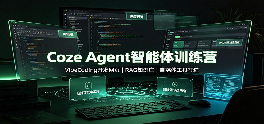 Coze Agent智能体训练营：VibeCoding开发网页，RAG知识库，自媒体工具打造-优优云创网