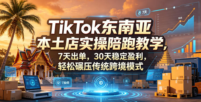 TikTok东南亚本土店实操陪跑教学,7天出单,30天稳定盈利,轻松碾压传统跨境模式(更新0819)-优优云创网