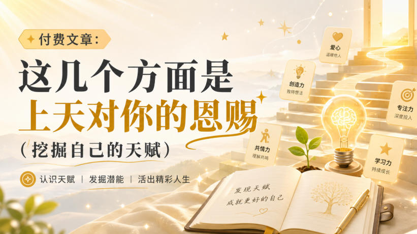 付费文章：这几个方面是上天对你的恩赐(挖掘自己的天赋)-优优云创网