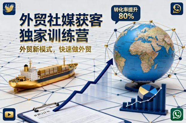 外贸社媒获客独家训练营，外贸新模式，快速做外贸(更新26年08月21日)-优优云创网