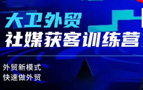 大卫老师·外贸社媒获客独家训练营(更新8月)-优优云创网