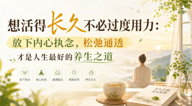 付费文章：想活得长久不必过度用力：放下内心执念，松弛通透才是人生最好的养生之道-优优云创网