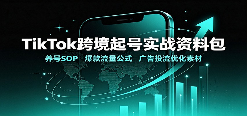 TikTok跨境起号实战资料包：养号SOP，爆款流量公式，广告投流优化素材-优优云创网