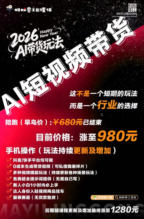 20260824201011460-6cafea70d7a3cadfb013885836d621bc AI短视频带货,靠AI生成短视频,分发到抖音快手平台,多种模版提示词提供,单条视频1k+收益