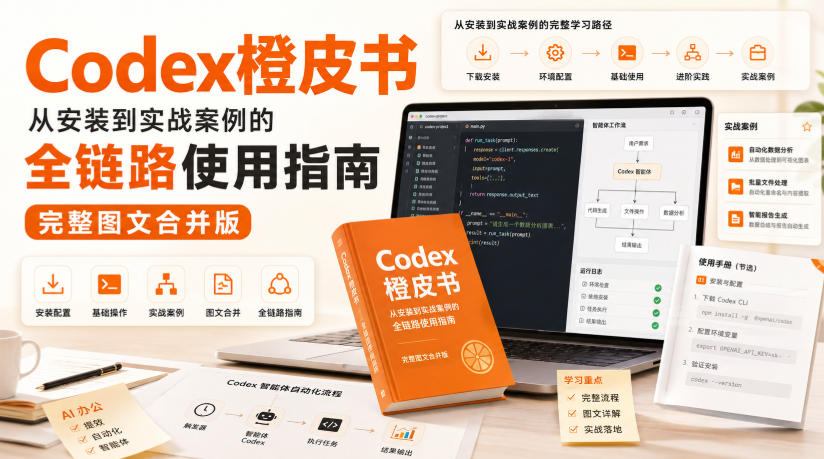 Codex橙皮书,从安装到实战案例的全链路使用指南,完整图文合并版-优优云创网