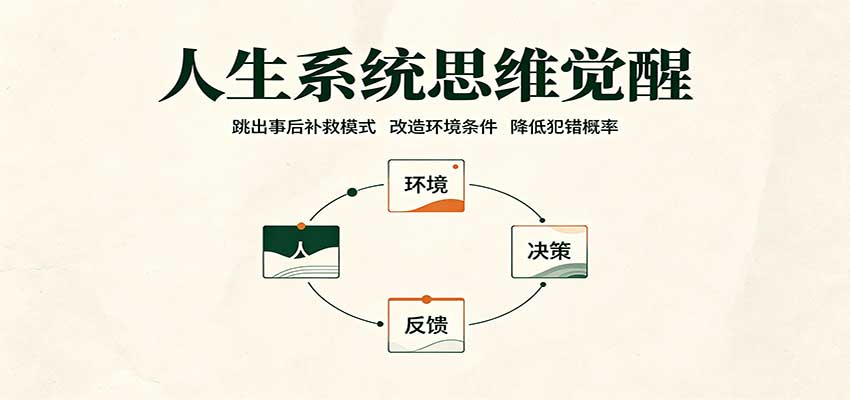人生系统思维觉醒：跳出事后补救模式，改造环境条件，降低犯错概率-优优云创网
