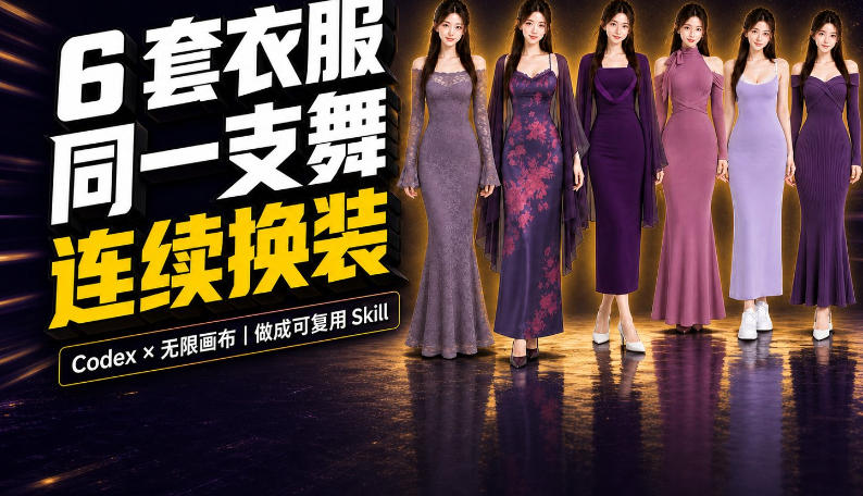 20260829121819228-906b948749a0665248e3d24485190a6f 同一支舞,6套衣服按顺序切换:我把服装换装视频做成了一个Skill