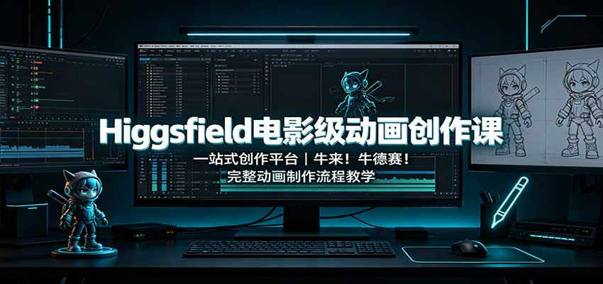 Higgsfield电影级动画创作课:一站式创作平台,牛来!牛德赛!完整动画制作流程教学-优优云创网