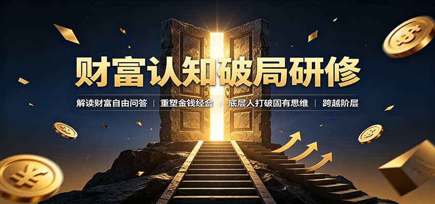 财富认知破局研修：解读”孙割”，重塑金钱观念，底层人打破固有思维跨越阶层-优优云创网