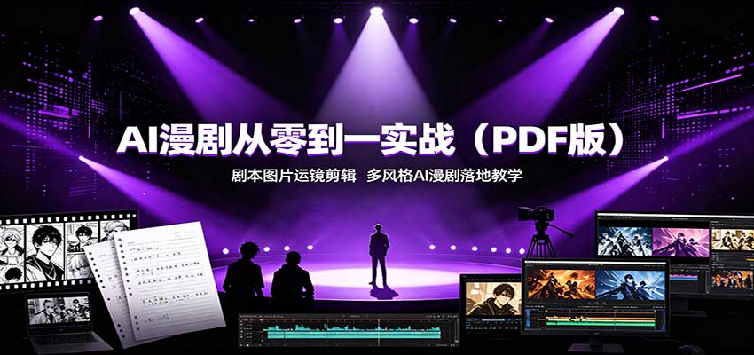 AI漫剧从零到一实战(PDF版):剧本图片运镜剪辑,多风格AI漫剧落地教学-优优云创网
