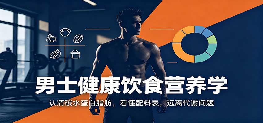 男士健康饮食营养学：认清碳水蛋白脂肪，看懂配料表，远离代谢问题-优优云创网