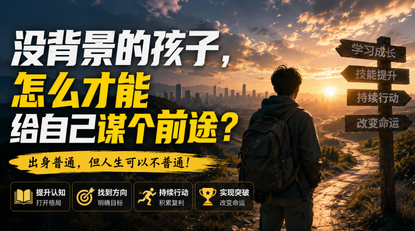 付费文章：没背景的孩子，怎么才能给自己谋个前途？-优优云创网