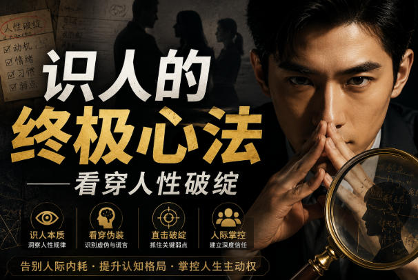 付费文章：识人的终极心法——看穿人性破绽-优优云创网
