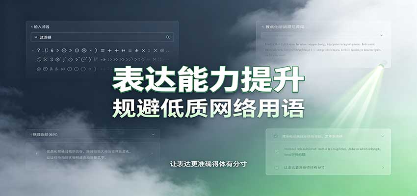 表达能力提升：语言塑造思想逻辑，规避低质网络用语，强化心智感知-优优云创网