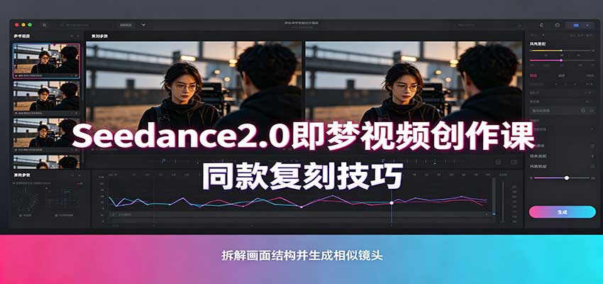 Seedance2.0即梦视频创作课：剧本式视频制作，同款复刻技巧，多行业案例落地教学-优优云创网