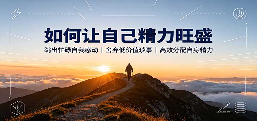 如何让自己精力旺盛：跳出忙碌自我感动，舍弃低价值琐事，高效分配自身精力-优优云创网