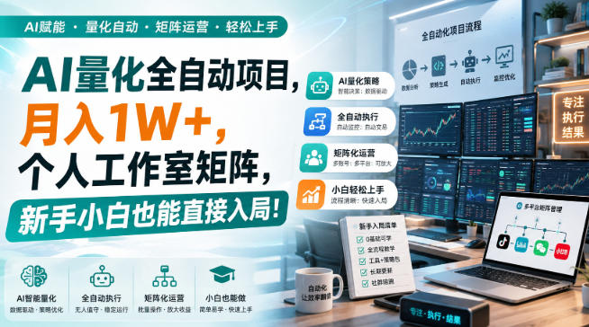AI黄金量化玩法，新手低成本入局的最佳跳板，月收益轻松万元！-优优云创网