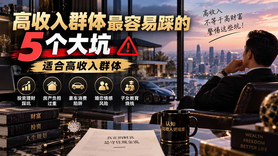 付费文章：高收入群体最容易踩的5个大坑，适合高收入群体-优优云创网