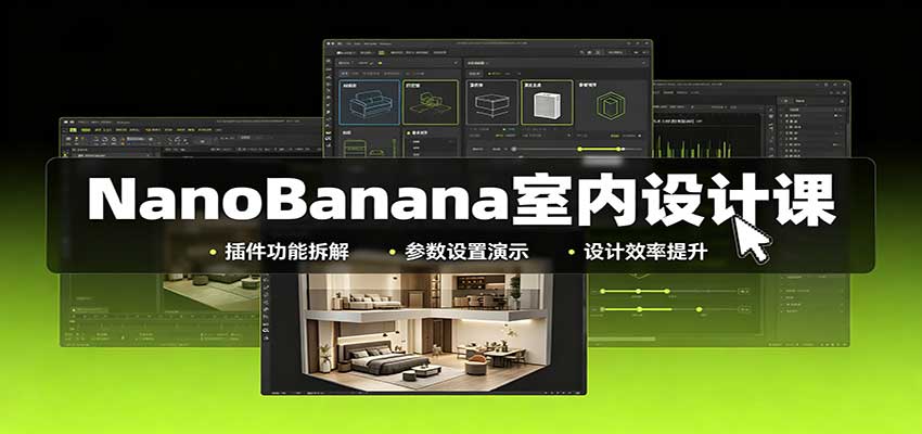 NanoBanana室内设计课:无限画布配置,插件实操,生图改图视频制作-优优云创网