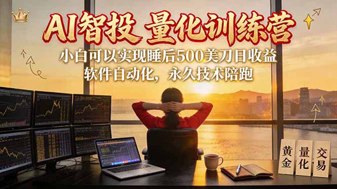AI智投EA量化训练营【第三期】，多策略智投+防爆技术+趋势分析 ，轻松上手，矩阵放大，长期稳定。-优优云创网