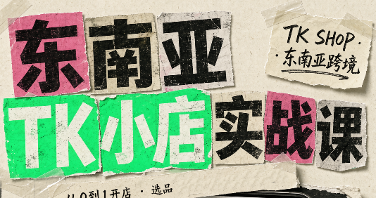 东南亚TK小店实战课(基础+进阶)-优优云创网