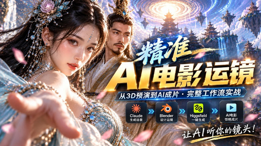 AI视频终于能精准运镜了！Claude+Blender+Higgsfield免费插件实测-优优云创网