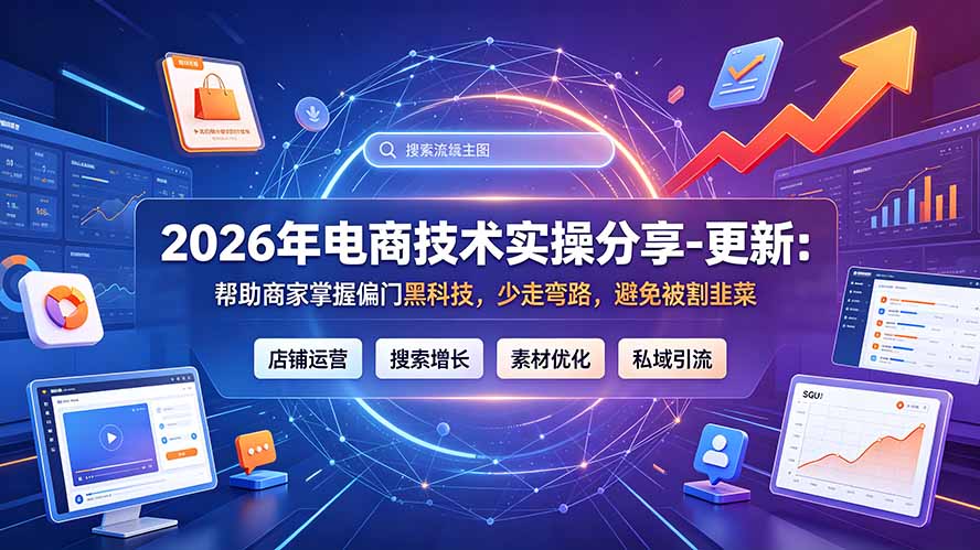 2026年电商技术实操分享-更新9月：帮助商家掌握偏门黑科技，少走弯路，避免被割韭菜-优优云创网