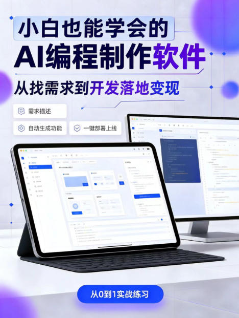 手把手教会你ai编程制作软件到变现全路径,零基础小白轻松上手,从找需求到开发落地变现【揭秘】-优优云创网