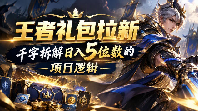 20260929163641539-bbaba582752f006349fec4139b79ade6 王者游戏礼包拉新_千字拆解日入5位数的项目逻辑