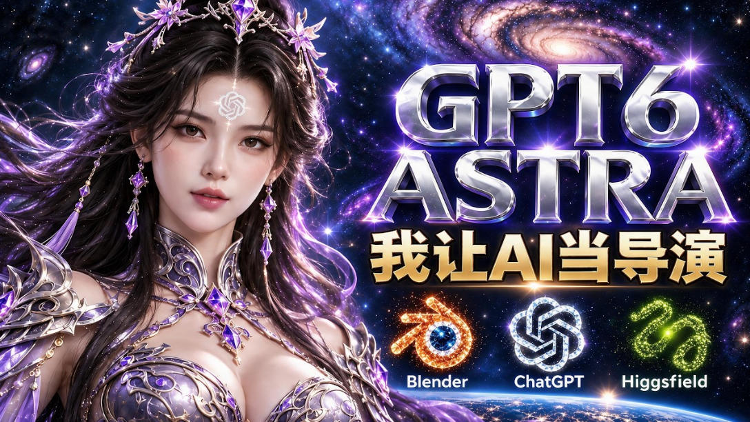 让GPT-6 Astra当导演!Higgsfield和Blender实战打造30秒玄幻精准运镜短片!-优优云创网