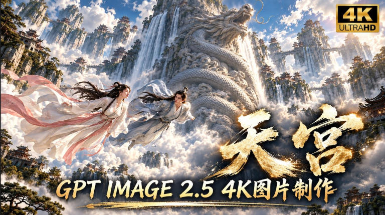 GPT Image 2.5实测!4K到底多清楚?皮肤、手指、修图与天宫场景全面测试-优优云创网