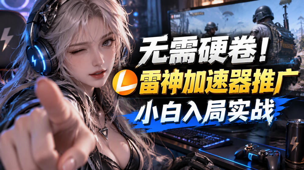无需硬卷！雷神加速器推广，小白入局实战一天也能几十r-优优云创网