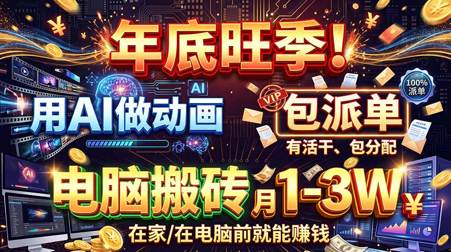AI代做动画，旺季捡钱！一单500-1000+，提供做单渠道，新手可做！-优优云创网