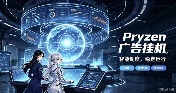 Pryzen广告全自动挂机给自己一个交代，门槛低，零基础小白也可以快速上手-优优云创网