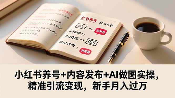 （16498期）小红书养号+内容发布+AI做图实操，精准引流变现，新手月入过万-优优云创网