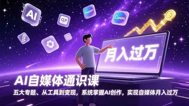 (17035期)AI自媒体通识课,五大专题、从工具到变现,系统掌握AI创作,实现自媒体月入过万 (17035期)AI自媒体通识课,五大专题、从工具到变现,系统掌握AI创作,实现自媒体月入过万