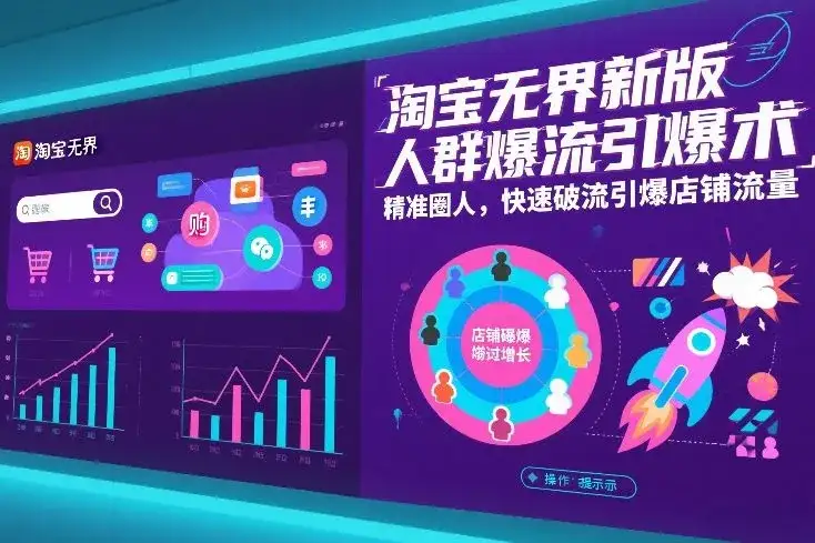 淘宝无界新版人群爆流引爆术,精准圈人,快速破流引爆店铺流量 淘宝无界新版人群爆流引爆术,精准圈人,快速破流引爆店铺流量