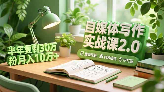 (16734期)自媒体写作实战课2.0,爆款标题、内容结构、IP打造,半年复制30万粉月入10万+ (16734期)自媒体写作实战课2.0,爆款标题、内容结构、IP打造,半年复制30万粉月入10万+
