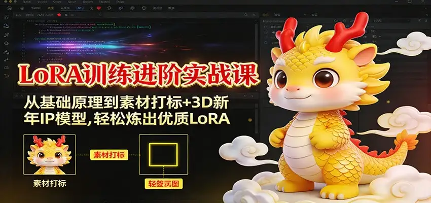【精】LoRA训练进阶实战课:从基础原理到素材打标+3D新年IP模型,轻松炼出优质LoRA 【精】LoRA训练进阶实战课:从基础原理到素材打标+3D新年IP模型,轻松炼出优质LoRA