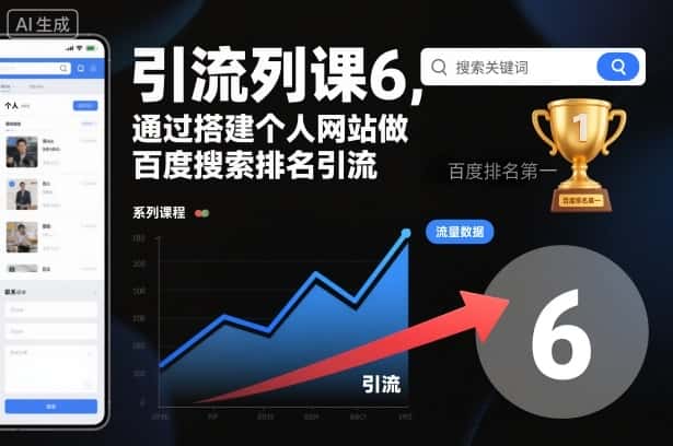 引流系列课6，通过搭建个人网站做百度搜索排名引流-优优云创网