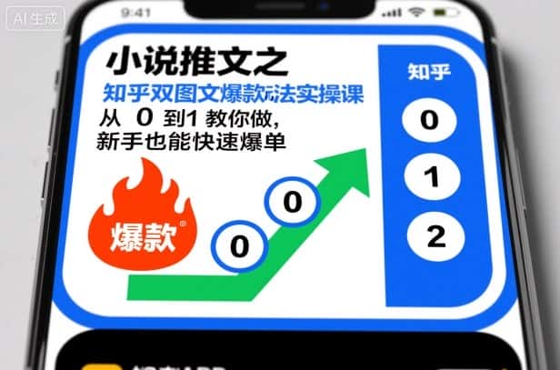 小说推文之知乎双图文爆款玩法实操课,从0到1教你做,新手也能快速爆单 小说推文之知乎双图文爆款玩法实操课,从0到1教你做,新手也能快速爆单