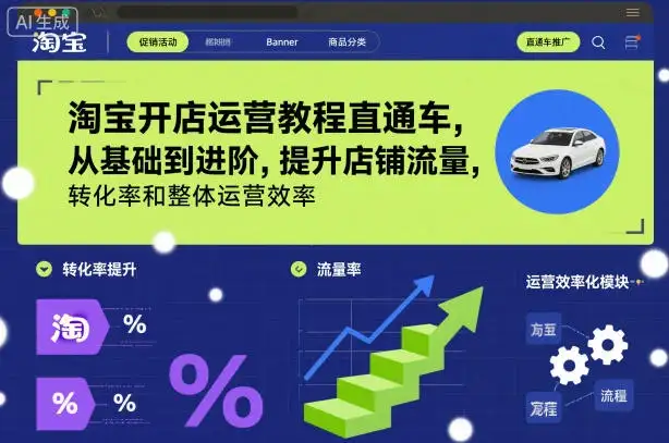 【精】淘宝开店运营教程直通车,从基础到进阶,提升店铺流量,转化率和整体运营效率(更新11月) 【精】淘宝开店运营教程直通车,从基础到进阶,提升店铺流量,转化率和整体运营效率(更新11月)